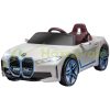 Electric children's car BMW G4 rechargeable battery 3-5 km/h with remote control and multimedia player white