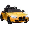 Electric children's car BMW M4 3-5 km/h with remote control for 3-5 years old, yellow