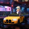 Electric children's car BMW M4 3-5 km/h with remote control for 3-5 years old, yellow