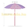 Children's table with folding chairs and parasol with a unicorn figure