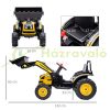 Children's electric dumper 132x62x65 cm seat dumper for children, electric tractor with lifting arms for 3-5 year olds yellow