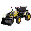 Children's electric dumper 132x62x65 cm seat dumper for children, electric tractor with lifting arms for 3-5 year olds yellow