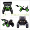 Children's electric dumper 132x62x65 cm seat dumper for children, electric tractor with lifting arms for 3-5 years old green