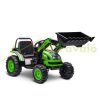 Children's electric dumper 132x62x65 cm seat dumper for children, electric tractor with lifting arms for 3-5 years old green