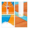 Children's wooden garden bench picnic table with parasol colorful