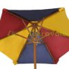 Children's wooden garden bench Colorful wooden children's picnic table with bench and parasol
