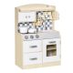 Children's kitchen 54.5x29x80 cm wooden toy kitchen, kitchen toy set with accessories, toy set for 3-6 year olds