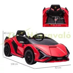   Elektromos gyermekautó Lamborghini SIAN SUV távirányítóval 3-5 éveseknek piros