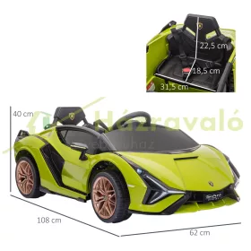   Elektromos gyermekautó Lamborghini SIAN SUV távirányítóval 3-5 éveseknek zöld