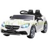 Electric children's car Mercedes SLC 300 with LED headlights with seat belt 3-5 km/h white