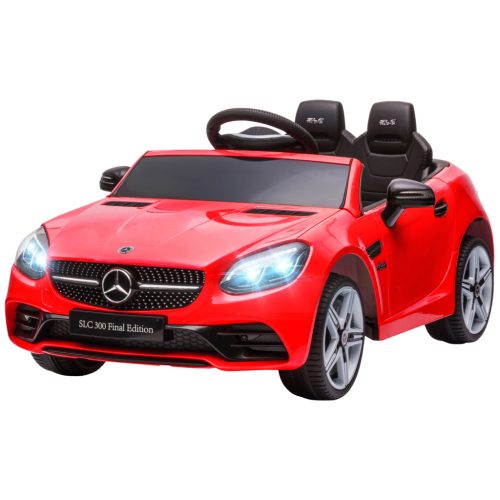 Electric children's car Mercedes SLC 300 with LED headlights with seat belt 3-5 km/h red