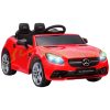 Electric children's car Mercedes SLC 300 with LED headlights with seat belt 3-5 km/h red