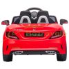Electric children's car Mercedes SLC 300 with LED headlights with seat belt 3-5 km/h red