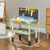 Toy work table with tool set for 3-6 year olds 58 x 31 x 77.5 cm light blue