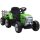 Electric children's car with green children's tractor remote control, maximum speed 6 km/h 