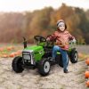 Electric children's car with green children's tractor remote control, maximum speed 6 km/h 