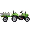 Electric children's car with green children's tractor remote control, maximum speed 6 km/h 