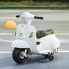 VESPA Electric motorcycle children's motorcycle for 18-36 months, 3 km/h white, 66.5 x 38 x 52 cm