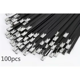   Rozsdamentes epoxi bevonatú gyorskötöző 7,9x200 mm kábelkötegelő, 100 darabos