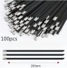 Rozsdamentes epoxi bevonatú gyorskötöző 7,9x200 mm kábelkötegelő, 100 darabos