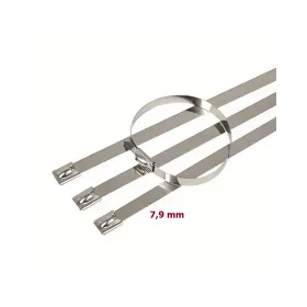   Rozsdamentes gyorskötöző 7,9x520 mm kábelkötegelő, 100 darabos