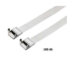   Kioldható rozsdamentes L típusú gyorskötöző 15x300 mm kábelkötegelő, 100 darabos