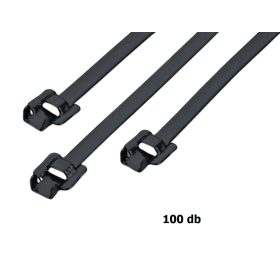   Kioldható rozsdamentes epoxi bevonatú gyorskötöző 9,5x700 mm kábelkötegelő, 100 darabos