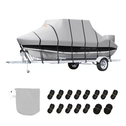 T-Top hajó takaró ponyva 609-670 cm-es középkonzolos hajókhoz 600D vízálló prémium védelem