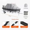 T-Top hajó takaró ponyva 609-670 cm-es középkonzolos hajókhoz 600D vízálló prémium védelem