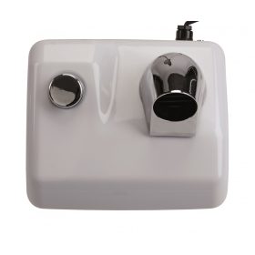 Acél hajszárító klasszikus, fúvókával ellátott vandál- és lopásbiztos ARIEL-BP fehér 243x278x213 mm