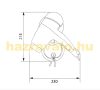 Wall-mounted hair dryer Elegant Pro Shaver for hotels with white push button ABS 1200W