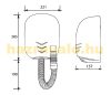 Stream Dry LF nemesacél fali hajszárító gégecsöves 1100 W szálcsiszolt kivitel uszodába