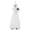 Világító tökös boszorkány halloween dekoráció 189 cm magas mozgó figura vörös és kék LED fényekkel