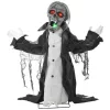 Animált zombi csontváz halloween dekoráció 75 cm magas mozgással, világítással és hanghatással