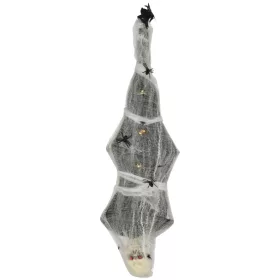   Animált függő múmia halloween dekoráció 142 cm magas vörös szemekkel, világító testtel és hanghatásokkal