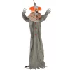 Animált bohóc halloween dekoráció 183 cm magas mozgással, világító szemekkel és nevetéssel