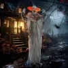 Animált bohóc halloween dekoráció 183 cm magas mozgással, világító szemekkel és nevetéssel