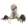 Animált egyszemű múmia halloween dekoráció 35 cm magas mozgással, vörös fénnyel és hanghatással