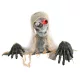 Animált egyszemű múmia halloween dekoráció 35 cm magas mozgással, vörös fénnyel és hanghatással