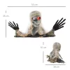 Animált egyszemű múmia halloween dekoráció 35 cm magas mozgással, vörös fénnyel és hanghatással