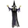 Függő animált boszorkány halloween dekoráció 183 cm magas mozgó szájjal, világító szemekkel és hanghatással