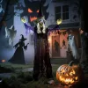 Függő animált boszorkány halloween dekoráció 183 cm magas mozgó szájjal, világító szemekkel és hanghatással