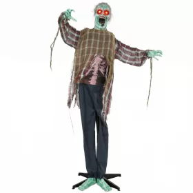   Animált zombi halloween dekoráció 170 cm magas mozgó halloween figura, világító szemekkel és hanghatásokkal