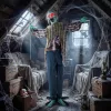 Animált zombi halloween dekoráció 170 cm magas mozgó halloween figura, világító szemekkel és hanghatásokkal