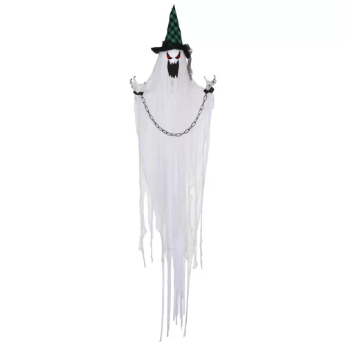 Animált függő rab szellem halloween dekoráció 204 cm magas remegő testtel, világító szemekkel és hanghatással