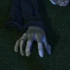 Animált kúszó zombi halloween dekoráció 159 cm hosszú vörös LED szemekkel és hanghatással