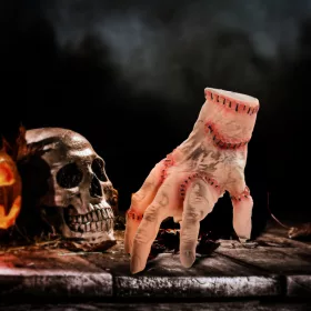  Animált horror kéz halloween dekoráció 21 cm magas mozgással és hanghatással