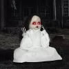 Animált felugró horror baba halloween dekoráció 60 cm magas figura vörös szemekkel és hanghatással