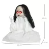 Animált felugró horror baba halloween dekoráció 60 cm magas figura vörös szemekkel és hanghatással