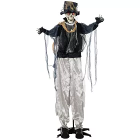   Animált szellem halloween dekoráció 178 cm magas mozgással, vörös LED szemekkel és hanghatásokkal